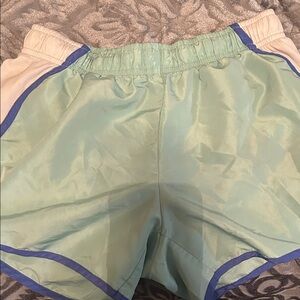Danskin Mint Green Athletic Shorts with Purple Trim